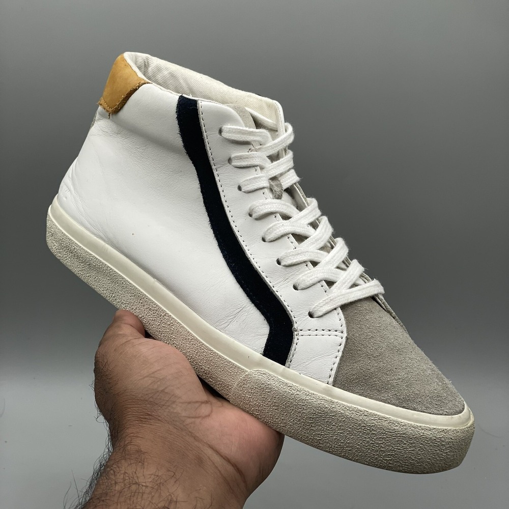 Madewell Unisex Kickoff Trainer Leather Sneakers White Size W 8.5/ M 7
